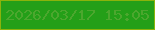 文字の大きさ：1、枠の色：8ab30c、背景の色：249f18、文字の色：4ca72e 無料ブログパーツのブログ時計