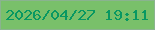 文字の大きさ：2、枠の色：8ab38f、背景の色：79c06a、文字の色：089862 無料ブログパーツのブログ時計