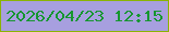 文字の大きさ：3、枠の色：8ab400、背景の色：a79fdf、文字の色：169630 無料ブログパーツのブログ時計