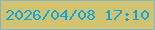 文字の大きさ：2、枠の色：8ab4c4、背景の色：d1c370、文字の色：0da6e5 無料ブログパーツのブログ時計