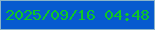 文字の大きさ：4、枠の色：8ab4ca、背景の色：075acf、文字の色：0ec727 無料ブログパーツのブログ時計