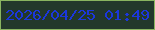 文字の大きさ：3、枠の色：8ab560、背景の色：23382b、文字の色：1b37dc 無料ブログパーツのブログ時計