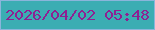 文字の大きさ：4、枠の色：8ab5db、背景の色：3badb3、文字の色：8e2092 無料ブログパーツのブログ時計