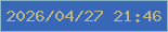 文字の大きさ：4、枠の色：8ab6c9、背景の色：3967b8、文字の色：bab489 無料ブログパーツのブログ時計