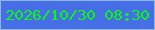 文字の大きさ：1、枠の色：8ab7e2、背景の色：466fe7、文字の色：0bf812 無料ブログパーツのブログ時計