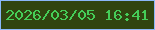文字の大きさ：5、枠の色：8ab7f9、背景の色：304410、文字の色：45cd58 無料ブログパーツのブログ時計