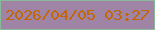 文字の大きさ：2、枠の色：8ab899、背景の色：a084a6、文字の色：c36706 無料ブログパーツのブログ時計