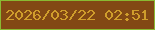 文字の大きさ：1、枠の色：8ab932、背景の色：824814、文字の色：cf9d2c 無料ブログパーツのブログ時計