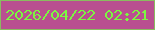 文字の大きさ：1、枠の色：8abb60、背景の色：b94f90、文字の色：7bf741 無料ブログパーツのブログ時計