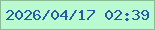 文字の大きさ：5、枠の色：8abb95、背景の色：bafad1、文字の色：225da6 無料ブログパーツのブログ時計