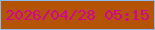 文字の大きさ：1、枠の色：8abbf3、背景の色：b45303、文字の色：d2029a 無料ブログパーツのブログ時計