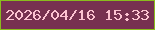 文字の大きさ：2、枠の色：8abc1d、背景の色：773150、文字の色：fcc3d1 無料ブログパーツのブログ時計