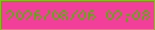 文字の大きさ：3、枠の色：8abd22、背景の色：f23f9a、文字の色：63a61a 無料ブログパーツのブログ時計