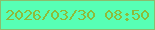 文字の大きさ：5、枠の色：8abd6d、背景の色：57ffb5、文字の色：8ebb3a 無料ブログパーツのブログ時計