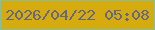 文字の大きさ：4、枠の色：8abe9b、背景の色：d6ab0d、文字の色：636983 無料ブログパーツのブログ時計