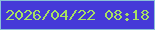 文字の大きさ：5、枠の色：8abfd8、背景の色：4539d8、文字の色：a6e063 無料ブログパーツのブログ時計
