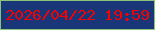 文字の大きさ：4、枠の色：8ac478、背景の色：193679、文字の色：f50104 無料ブログパーツのブログ時計
