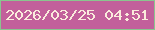 文字の大きさ：5、枠の色：8ac58f、背景の色：c2609b、文字の色：faebdc 無料ブログパーツのブログ時計