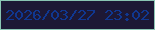 文字の大きさ：4、枠の色：8ac5b3、背景の色：1d1835、文字の色：103790 無料ブログパーツのブログ時計