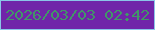 文字の大きさ：5、枠の色：8ac5e8、背景の色：7025a9、文字の色：419668 無料ブログパーツのブログ時計