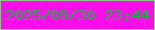 文字の大きさ：5、枠の色：8ac789、背景の色：fb0eea、文字の色：05bd32 無料ブログパーツのブログ時計