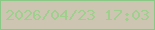 文字の大きさ：5、枠の色：8ac985、背景の色：cdc5b1、文字の色：9fcf8d 無料ブログパーツのブログ時計