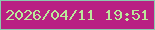 文字の大きさ：4、枠の色：8acaae、背景の色：b92083、文字の色：bbe89b 無料ブログパーツのブログ時計