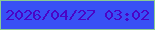 文字の大きさ：3、枠の色：8acc92、背景の色：3850f5、文字の色：4b04c6 無料ブログパーツのブログ時計