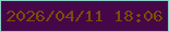 文字の大きさ：1、枠の色：8acec6、背景の色：450748、文字の色：7b4d08 無料ブログパーツのブログ時計