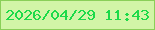 文字の大きさ：4、枠の色：8acf58、背景の色：d2f5a7、文字の色：1dda49 無料ブログパーツのブログ時計