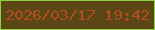 文字の大きさ：4、枠の色：8ad144、背景の色：5b4715、文字の色：b34c1f 無料ブログパーツのブログ時計