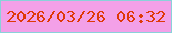 文字の大きさ：4、枠の色：8ad1d9、背景の色：f3a0e8、文字の色：df3908 無料ブログパーツのブログ時計