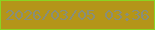 文字の大きさ：2、枠の色：8ad422、背景の色：b49519、文字の色：888e7a 無料ブログパーツのブログ時計
