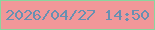 文字の大きさ：3、枠の色：8ad59e、背景の色：f19799、文字の色：6990b1 無料ブログパーツのブログ時計