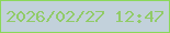 文字の大きさ：2、枠の色：8ad85a、背景の色：c2d1db、文字の色：91cb68 無料ブログパーツのブログ時計