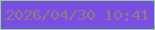 文字の大きさ：2、枠の色：8ad880、背景の色：784fe1、文字の色：8f7a86 無料ブログパーツのブログ時計