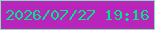 文字の大きさ：4、枠の色：8adabe、背景の色：b924bb、文字の色：00e587 無料ブログパーツのブログ時計