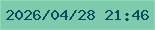 文字の大きさ：4、枠の色：8adbb6、背景の色：7fcaad、文字の色：054d5c 無料ブログパーツのブログ時計