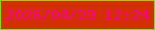 文字の大きさ：1、枠の色：8add02、背景の色：d32f03、文字の色：fc028f 無料ブログパーツのブログ時計