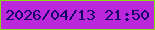 文字の大きさ：4、枠の色：8add14、背景の色：bb28dc、文字の色：140667 無料ブログパーツのブログ時計