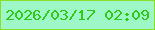 文字の大きさ：2、枠の色：8adf2b、背景の色：9ef7c6、文字の色：32ca19 無料ブログパーツのブログ時計
