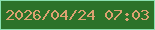 文字の大きさ：2、枠の色：8adfb0、背景の色：2c7229、文字の色：dba271 無料ブログパーツのブログ時計