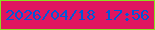 文字の大きさ：3、枠の色：8ae020、背景の色：e01560、文字の色：0158d9 無料ブログパーツのブログ時計