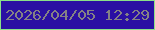 文字の大きさ：3、枠の色：8ae188、背景の色：2a10a3、文字の色：848185 無料ブログパーツのブログ時計