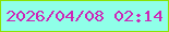文字の大きさ：4、枠の色：8ae203、背景の色：8fffe8、文字の色：cd26b7 無料ブログパーツのブログ時計