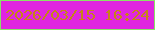 文字の大きさ：1、枠の色：8ae266、背景の色：e025e0、文字の色：c68417 無料ブログパーツのブログ時計