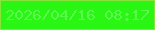 文字の大きさ：5、枠の色：8ae33c、背景の色：2af613、文字の色：5df84f 無料ブログパーツのブログ時計