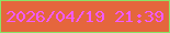 文字の大きさ：3、枠の色：8ae367、背景の色：e5663d、文字の色：f35aff 無料ブログパーツのブログ時計