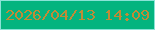 文字の大きさ：4、枠の色：8ae3d7、背景の色：04b47f、文字の色：c18b36 無料ブログパーツのブログ時計