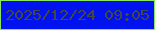 文字の大きさ：3、枠の色：8ae65c、背景の色：0013ef、文字の色：484640 無料ブログパーツのブログ時計